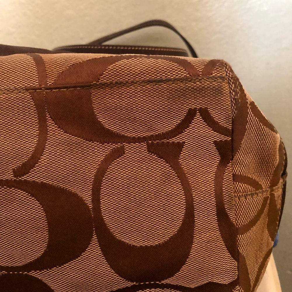Coach Brown Signature Tote Bag - Picture 6 of 6